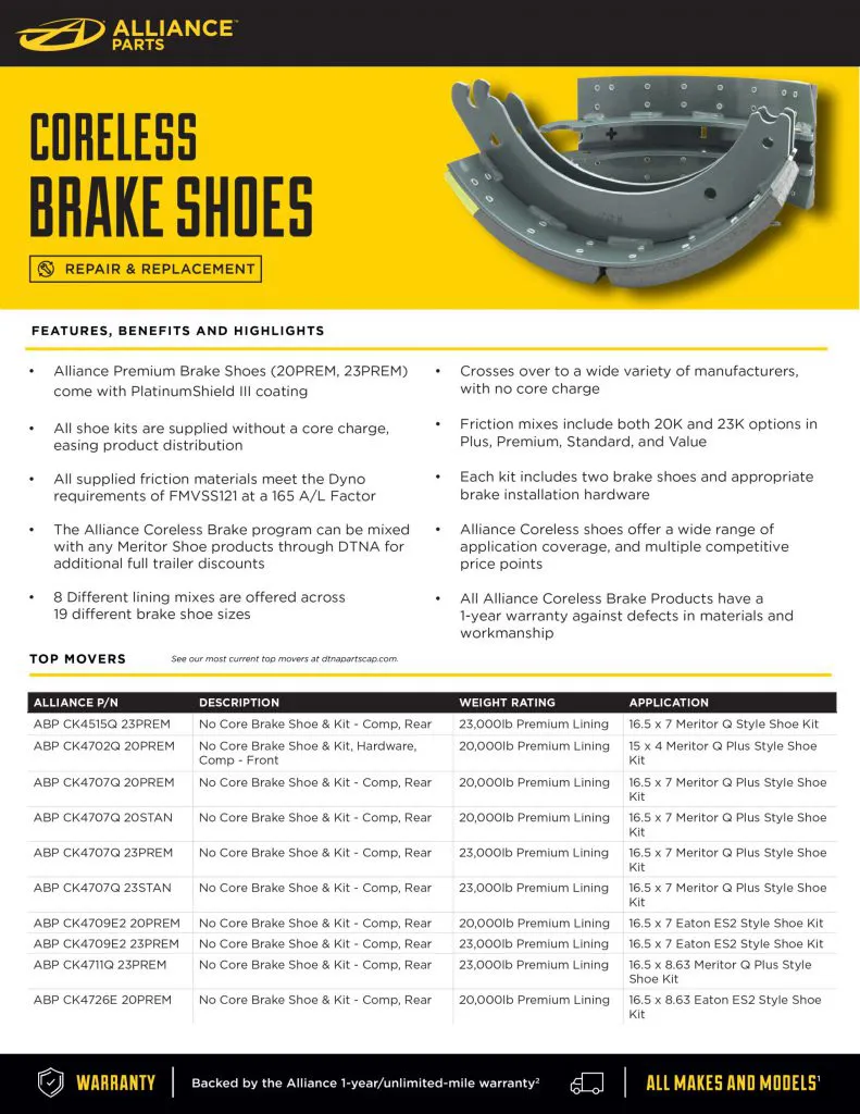 Alliance Parts Used Truck Center Parts